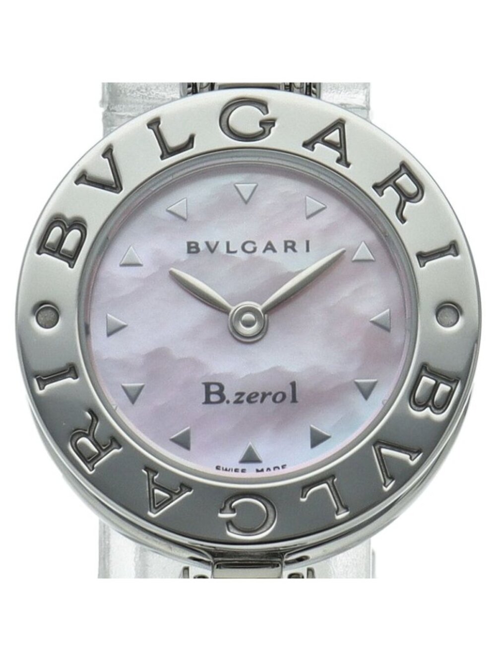 Bvlgari B-zero One Watch Bangle Shell SS Pink Polished Bracelet
